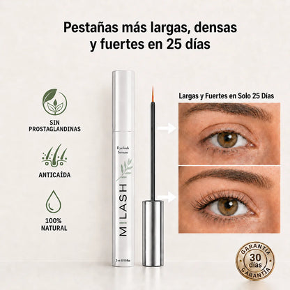 Serum Reparador de Pestañas Milash — Más largas y densas en 25 días · 0 Prostaglandinas